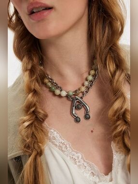 🪷NWOT Free People x Ariana Ost Think Im Dreaming Necklace Freshwater Pearl